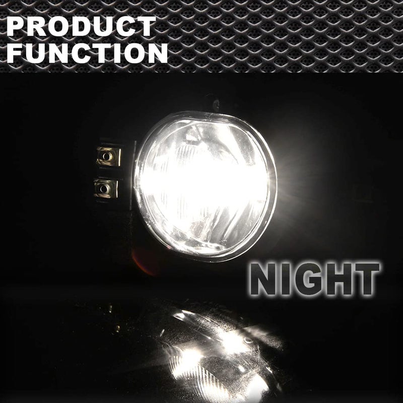 PIT66 Front Bumper LED Fog Lights, Compatible with 2002-2008 Dodge Ram 1500/2003-2009 Dodge Ram 2500 3500 Left/Right 55077475AE, 55077474AE, CH2592121 - Image 4
